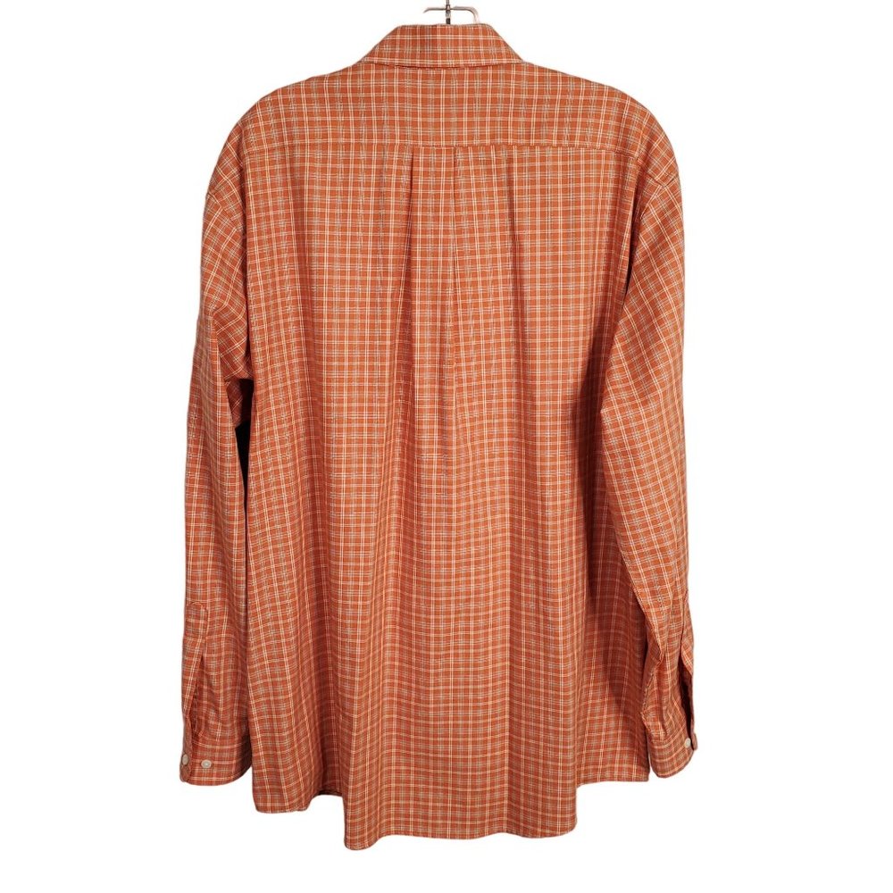 LL Bean Mens Size L Shirt Button Front Wrinkle Resistant 100% Cotton Long Sleeve - Picture 3 of 11
